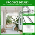 thumbnail image 5 of NUAHRHY 2pcs 1300lbs Pad Eye Snap Hooks Heavy Duty Screws Hardware Hammock Swing Hanging Kit 304 Stainless Steel Indoor Outdoor Wall Ceiling Mount M10 Silver, 5 of 11