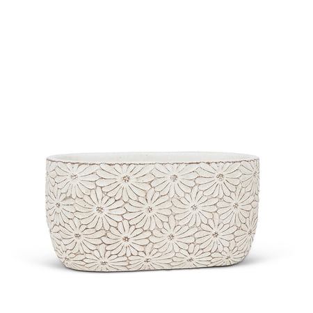 Set of 6 Small Oval Daisy Planter