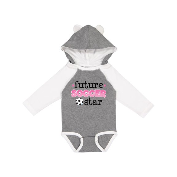 Inktastic Future Soccer Star Girls Girls Long Sleeve Baby Bodysuit