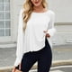 thumbnail image 4 of Karight Open Back Tops for Women Long Sleeve Athletic Shirts Backless Gym Yoga Workout T-Shirt Trendy Blouses with Thumb Hole, 4 of 9