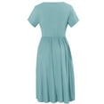 thumbnail image 3 of Women's Summer Dress Casual Short Sleeve Dress with Pockets, 3 of 5