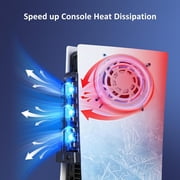 Cooling Fan with LED Light for PS5 Disc & Digital Editions Console, Efficient Cooling System-Black