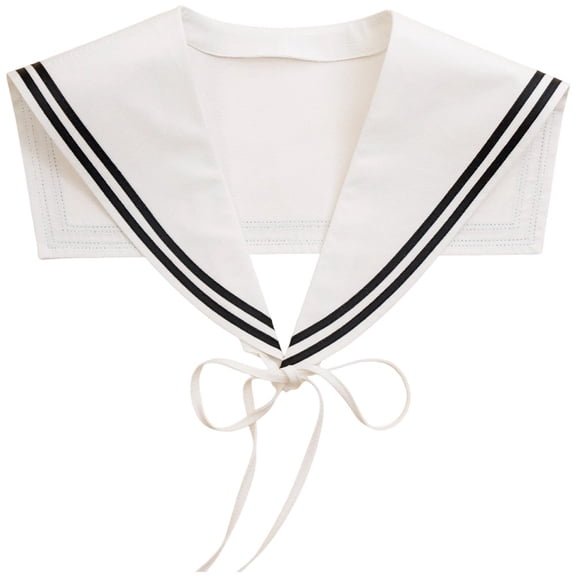 Slccxzc Sailor Collars Scarf for Women Top Fake Collar Necklaces Shawl wraps Match Sweater Shirt Dress
