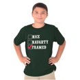 thumbnail image 5 of Xmas Naughty Nice Framed Checklist Crewneck T Shirts Boy Girl Teen Brisco Brands M, 5 of 6