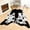 LE1-7 Black, variant on Noahas Faux Fur Cowhide Rug Black and Grey 100% Polyester Rug 5.2 x 6.2 Feet, Soft, Durable