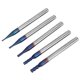 thumbnail image 2 of 5 piezas Fresa Fresa de extremo de acero de tungsteno con revestimiento nano azul 4 flautas HRC65°, 2 of 8