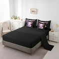 thumbnail image 5 of Feelyou 3D Funny Axolotl Bedding Comforter Set 7 Pieces for Child, Kawaii Milk Tea Lover Full Bedding Set, Mystic Stars Galaxy Sky Reversible Fitted Sheet Flat Sheet, Breathable Home Decor, 5 of 8