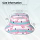 thumbnail image 3 of Fotbe Flamingo1 Sombrero Tipo Pescador con Estampado – Sombrero de Sol de Algodón de Moda para Playa, Golf, Pesca, 3 of 6