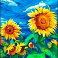 thumbnail image 3 of CafePress - Sunflowers Painting T Shirt - Men's Fitted T-Shirt, 3 of 4