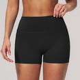 thumbnail image 5 of idosla Women's Biker Shorts 2.5" No Front Seam High Waist Hidden Scrunch Workout Gym Yoga Running Shorts (Black, S), 5 of 8