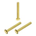 thumbnail image 1 of Unique Bargains Brass Hex Bolts, M8x60mm 3 Pack Fully Thread Grade 4.8 Machine Screws, 1 of 4