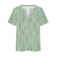 thumbnail image 4 of Birdeem Blouses pour Femmes T-Shirt à Manches Courtes Imprimé Décontracté Col Rond Ample, 4 of 9
