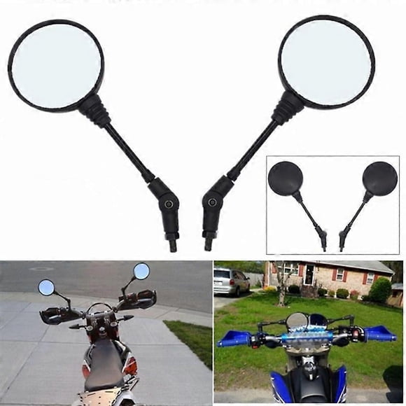 1Pair Black Universal Folding Motorcycle Mirror motorbike Side Mirrors Rearview Mirror 10mm
