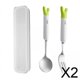 thumbnail image 1 of Cucharas y tenedores,Utensilios de viaje con estuche Cucharas y tenedores,Utensilios de viaje portátiles reutilizables de acero inoxidable,Cubiertos para acampar Vajilla para el almuerzo,Juego, 1 of 8