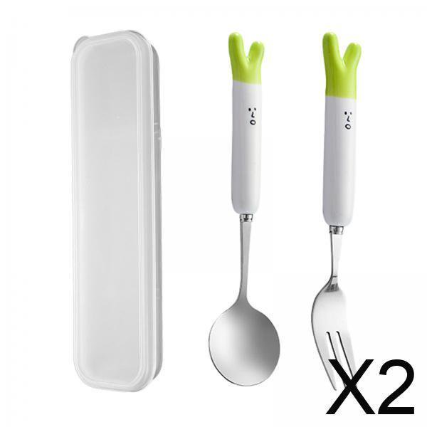 Cucharas y tenedores,Utensilios de viaje con estuche Cucharas y tenedores,Utensilios de viaje portátiles reutilizables de acero inoxidable,Cubiertos para acampar Vajilla para el almuerzo,Juego