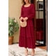 thumbnail image 4 of Vestido largo PRETTYGARDEN para mujer, manga larga, de primavera, rojo, 4 of 9