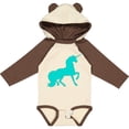 thumbnail image 3 of Inktastic Aqua Unicorn Boys or Girls Long Sleeve Baby Bodysuit, 3 of 5