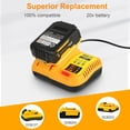 thumbnail image 3 of DCB112 Battery Charger Replacement for De 12V 20V and 60V MAX Lithium-Ion Battery DCB201 DCB200 DCB612 DCB609-2 DCB609 DCB606 DCB606-2 DCB208 DCB206 DCB204 DCB203 DCB126, 3 of 8