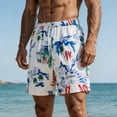 thumbnail image 5 of Atogsazn Mens Summer Printed Shorts Casual Wide Leg Quick Dry Swim Trunks Loose Fit Lightweight Trouser Beach Gray XXL Fashion, 5 of 7