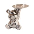 thumbnail image 2 of Bandeja de almacenamiento con figura de oso, organizador de escritorio, caja de almacenamiento, escultura de oso de cerámica, llavero para decoración Plata Macarena Estatua de estatuilla, 2 of 8
