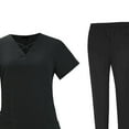 thumbnail image 5 of Nursing Scrub Set Lightweight Workwear Scrubs for Nurse Yoga Jogger Doctors Black S, 5 of 9