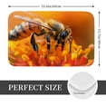 thumbnail image 2 of Sikiie Honeybee On Vibrant Flower Print Flannel Anti-slip Floor Mat 16x24in, Thickened Dustproof Entrance Door Mat Floor Mat for Kitchen, Bathroom, Laundry Room, 2 of 7