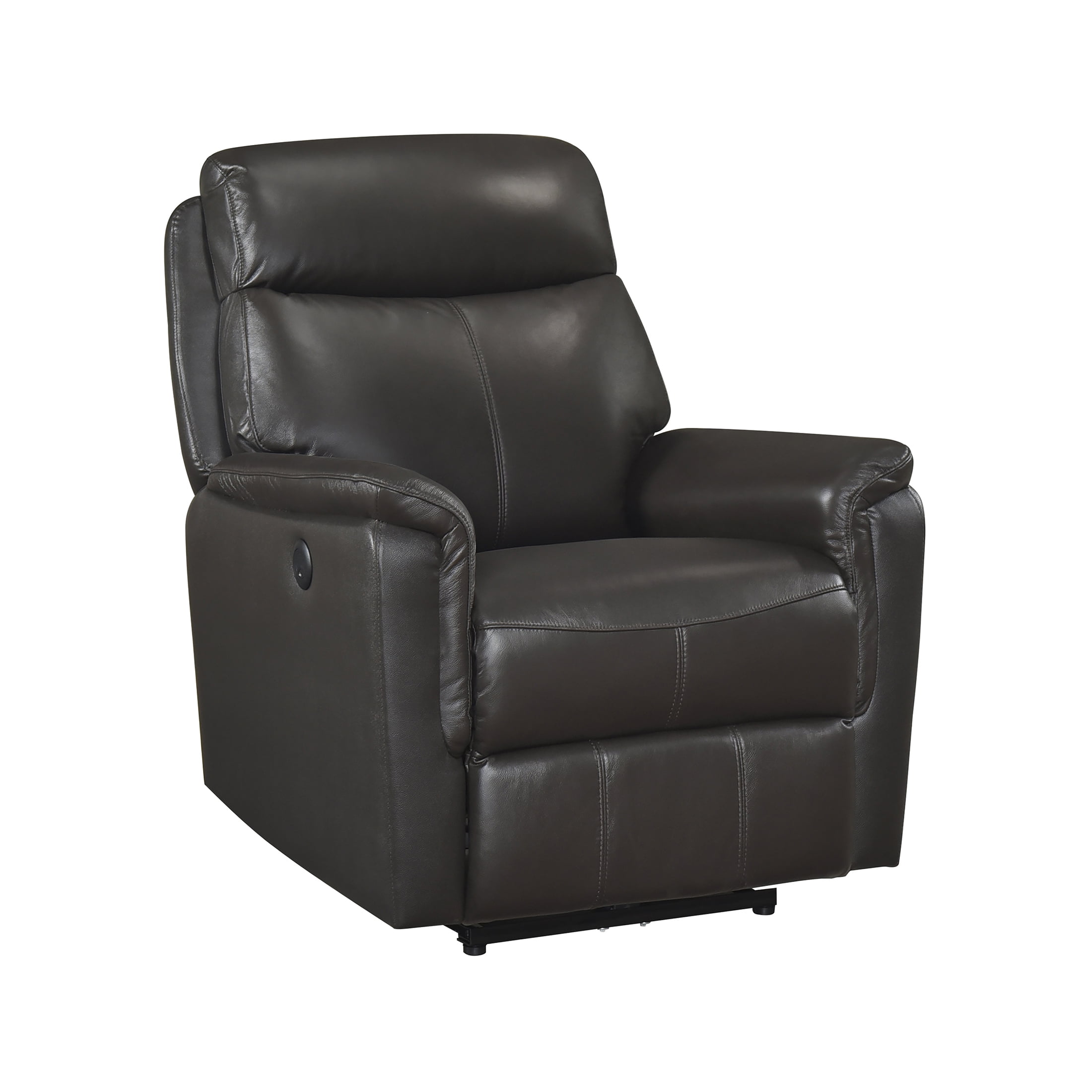 OakvillePark Sylviette Leather Match Power Reclining Chair, Dark Brown