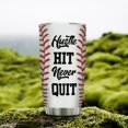 thumbnail image 4 of Baseball Tumbler 20oz Stainless Steel Insulated With Lid Baseball Gifts for Men Women Baseball Baseball America Flag Coffee Travel Mug Cup Gifts for Baseball Players Fan Coach, 4 of 7