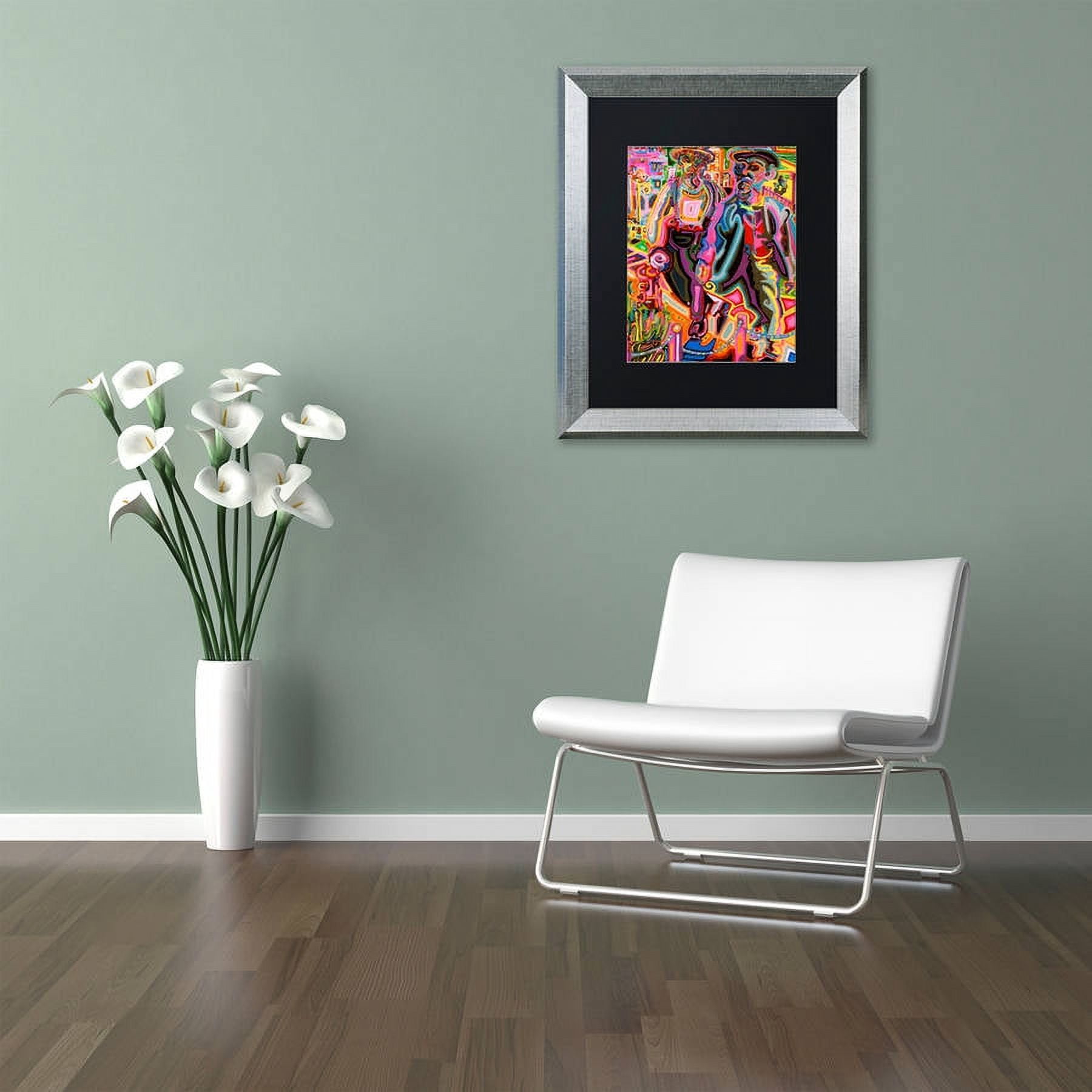Trademark Fine Art "Thugs" Canvas Art by Josh Byer, Black Matte, Silver Frame
