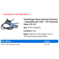 thumbnail image 2 of Turbocharger Boost Solenoid Connector - Compatible with 1995 - 1997 Chevy Tahoe 6.5L V8 1996, 2 of 2