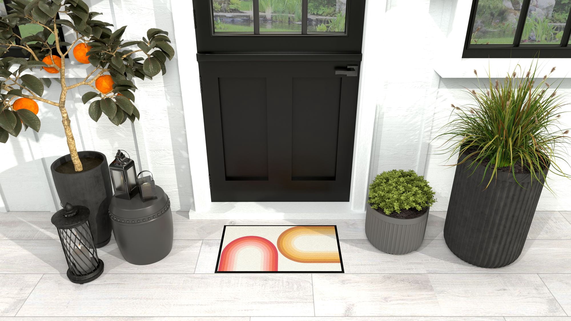 Rugs America LO75A 20"x31.5" Entry Rug Non-Slip Washable Indoor Door Mat, Small Oriental Accent Throw Rug for Bedroom Kitchen Entryway Bathroom