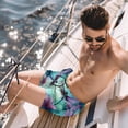 thumbnail image 2 of luoweisi Men's Beach Shorts Quick Dry Swim Trunks with Mesh Lining Dragonfly L, 2 of 5
