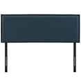 thumbnail image 3 of Modern Contemporary Urban Design Bedroom Queen Size Headboard, Navy Blue, Fabric Wood, 3 of 4