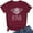 Wine, variant on Alun Summer Short Sleeve T Shirts for Women Fashion Cute Honeybee Graphic Crewneck Tee Shirts Soft Comfortable Breathable Workout Leisure Daily Wear Tops Yellow XL