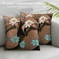 thumbnail image 3 of PRATYUS Life Is Better in Flip Flops Brown Flip Flops Summer Home Sofa Chair Bed Decoration Lumbar PillowcaseDecorative Throw Pillow Cover Case  18x18in, 3 of 5
