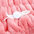 thumbnail image 3 of Toalla giratoria de secado rápido para secar el cabello, sombrero para cabello seco envuelto, envoltura para piscina (rosa), 3 of 3