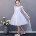 thumbnail image 3 of HAWEE Robe Elsa pour Filles Costume de Carnaval Fête d'Anniversaire Robe Tutu de Princesse Manches Bouffantes Déguisement Elsa, 3 of 7