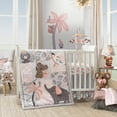 thumbnail image 4 of Lambs & Ivy Calypso Pink/Gray Koala Leaf Print Luxury Coral Fleece Baby Blanket, 4 of 4