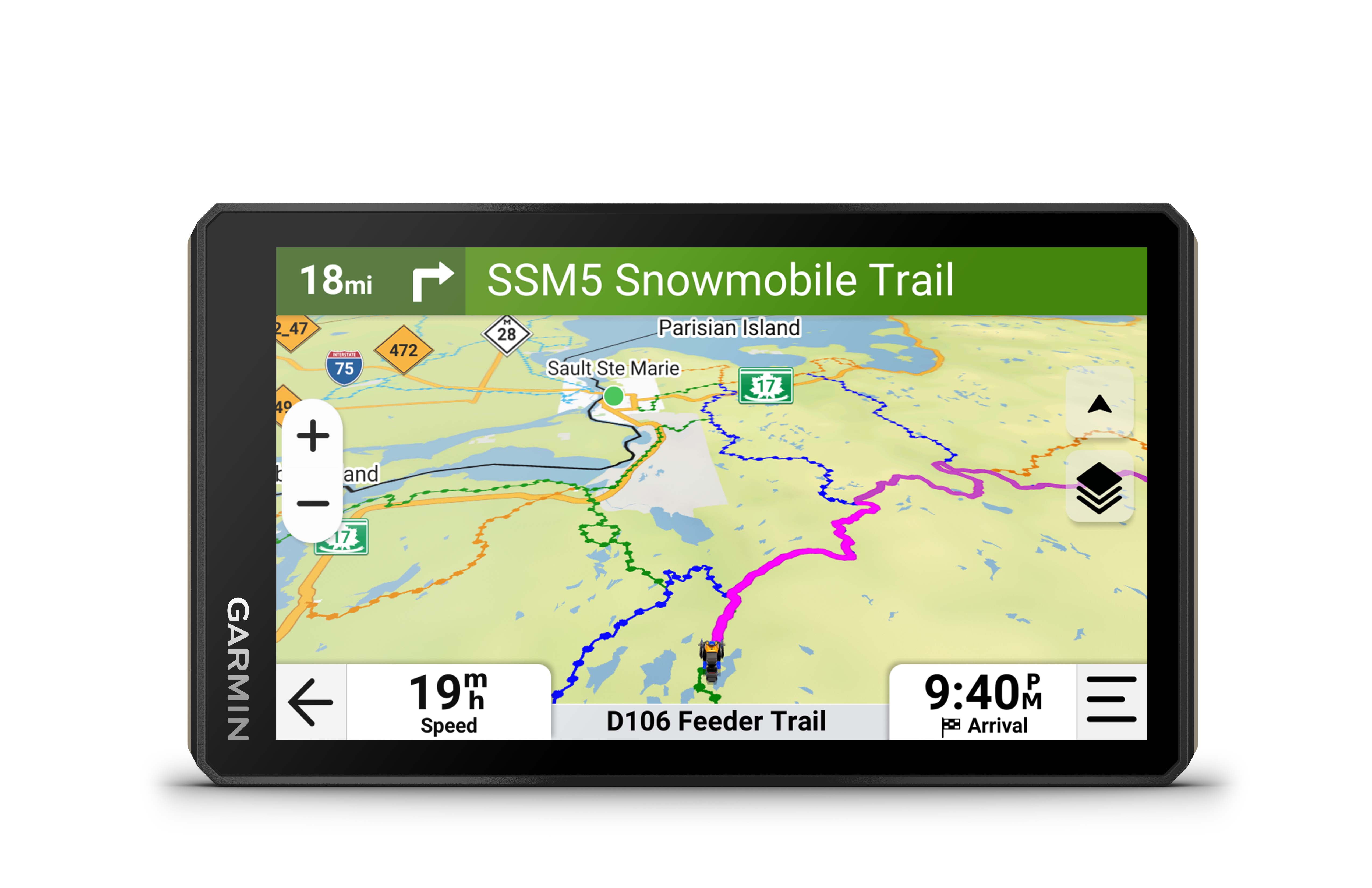 Garmin Tread® 2, Powersport Navigator, 6" Glove-Friendly Display, Built for Extreme Weather, Preloaded Mapping, Snowmobile Trails for U.S. and Canada