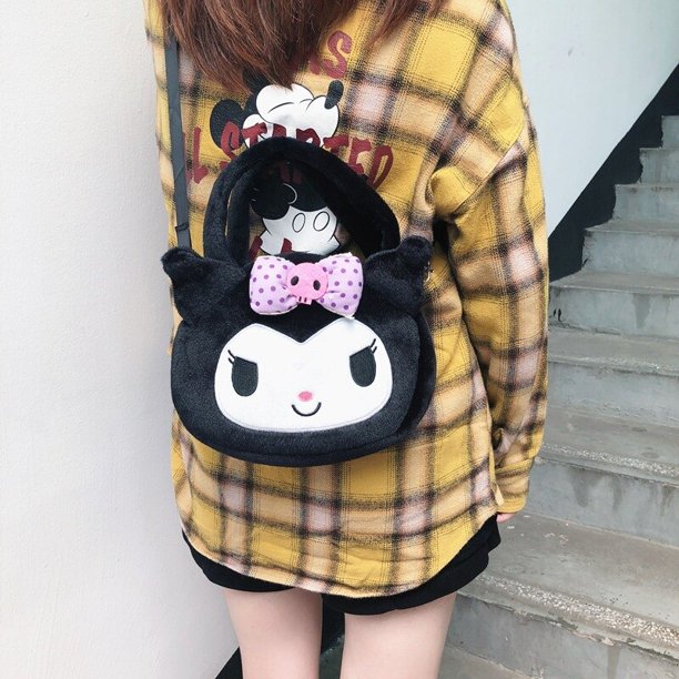 Bolso de hombro de felpa suave para niñas, bolsa de mano, Kawaii, Kuromi Star Kirby, My Melody, Cinnamoroll, juguete de peluche, regalosKLM23-5-18cm Fivean unisex