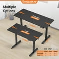 thumbnail image 2 of vfytbgnhj Height Adjustable Standing Home Office Desk | 80  X 40  | Ergonomic Sit Stand  Desk | Adjustable WFH Computer Table | Portable Side Table Computer Desk | Walnut, 2 of 9