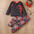 thumbnail image 2 of UAYOTSE Toddler Boys Dinosaur 2 Piece Outfit Long Sleeve Shirt All Over Print Pants Fall Winter Playwear Size 4-5 Years, 2 of 8