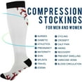 thumbnail image 4 of Coolnut Baseball Stripes Compression Socks for Women&Men Circulation-Best Support for Nurses, Running, Athletic-1 Pairs Gift, 4 of 7