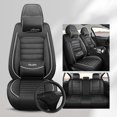 thumbnail image 3 of Fundas de asiento de coche universales de cuero transpirables de verano para Nissan Patrol Y61 Onix LS460 W211 Nissan Kicks, compatibles con la mayoría de las versiones SUV, 3 of 5