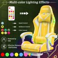 thumbnail image 2 of Gaming Chair with Bluetooth Speaker, Ergonomic Massage Racing Chair with RGB Lights, Footrest and Lumbar Support, High Back Office Chair,  Heavy Duty Design Gaming Computer Chair, 2 of 8