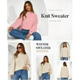 thumbnail image 4 of FreshPretty Sweaters for Women Fall Crew Neck Lantern Long Sleeve Casual Oversized Pullover Knit Winter Tops, 4 of 9