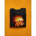 thumbnail image 3 of Rooster On Fire Design Sweatshirt Men -Image by Shutterstock, Male 4X-Large, 3 of 4