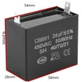 thumbnail image 3 of CBB61 Starting Run Capacitor Generator 450V AC 24uF 50/60Hz for 400/350/300/250VAC UL/RU Listed, 3 of 5