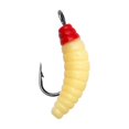 thumbnail image 2 of Soft Plastic Fishing Lures Bionic Fishing Lure 0.016 Ounce 0.8 Inch Ringed Body Imitation Maggot Fishing Bait Freshwater Saltwater Panfish Trout Crappie Soft Lure 1 Pack, 2 of 6