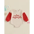 thumbnail image 2 of Suealasg Baby Boys Girls Spring Bubble Romper Long Sleeve Round Neck Heart Bow Print Bodysuit 3 6 12 18 Months Newborn  Valentines Day Clothes, 2 of 7